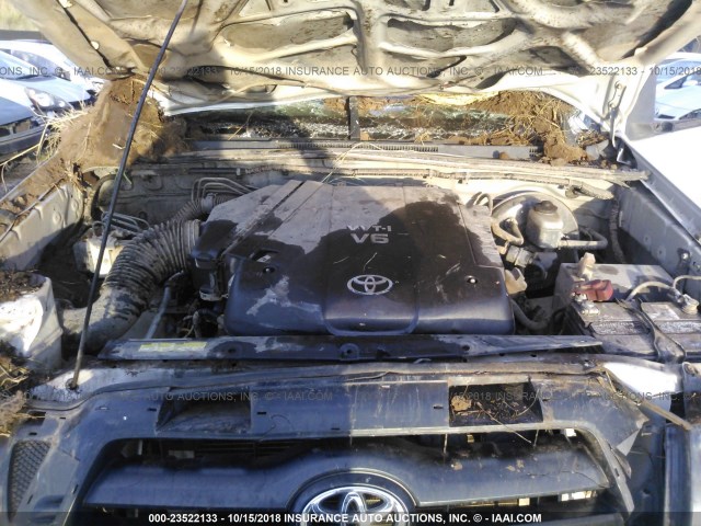 5TELU42N16Z152623 - 2006 TOYOTA TACOMA DOUBLE CAB 银色 照片 10