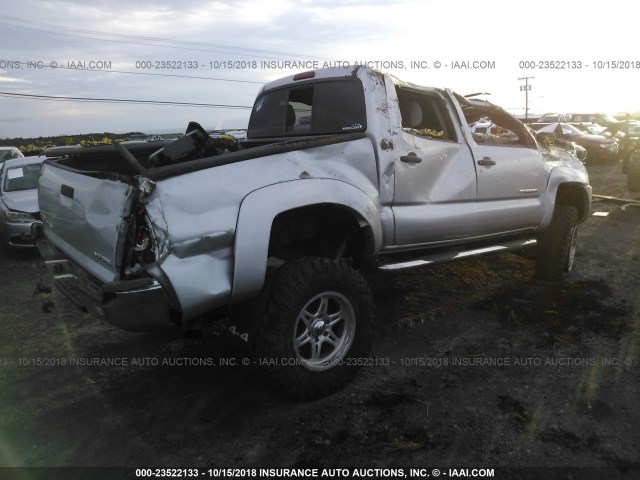 5TELU42N16Z152623 - 2006 TOYOTA TACOMA DOUBLE CAB 银色 照片 4