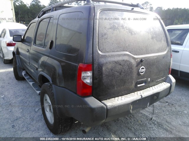 5N1ED28T32C595914 - 2002 NISSAN XTERRA XE/SE BLACK photo 3