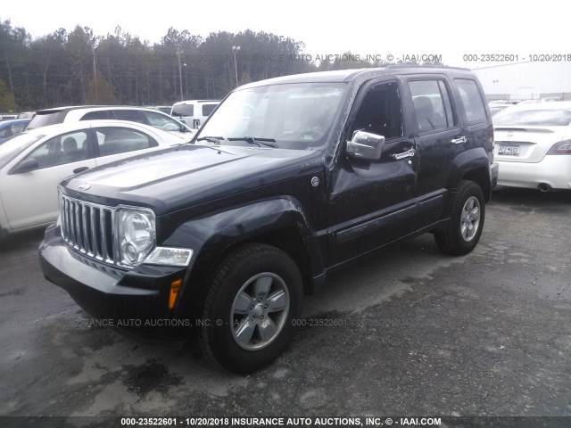 1C4PJMAK9CW158471 - 2012 JEEP LIBERTY SPORT BLACK photo 2