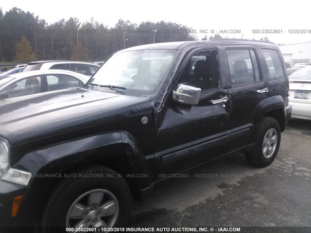 1C4PJMAK9CW158471 - 2012 JEEP LIBERTY SPORT BLACK photo 6