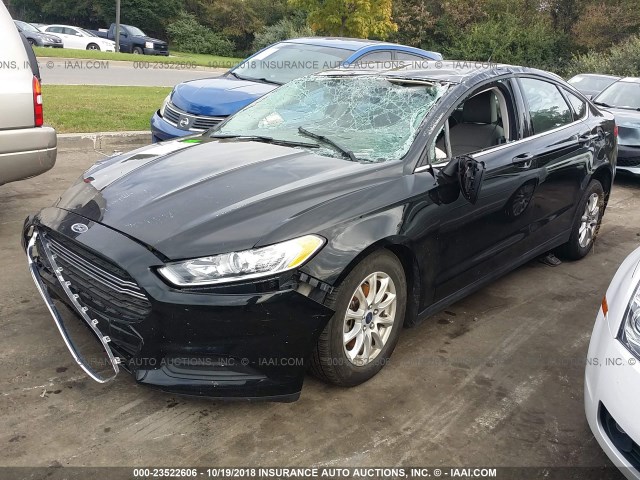 1FA6P0G73G5126140 - 2016 FORD FUSION S BLACK photo 2