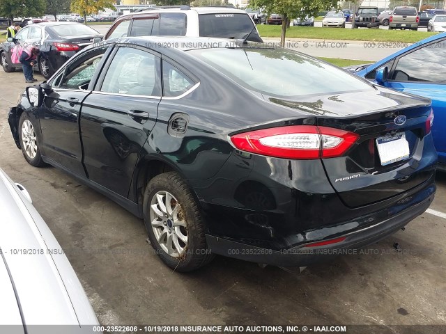 1FA6P0G73G5126140 - 2016 FORD FUSION S BLACK photo 3