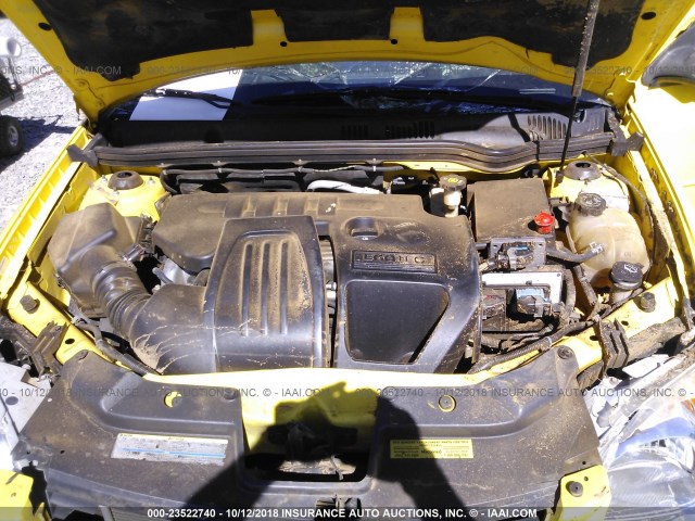 1G1AL15F667737310 - 2006 CHEVROLET COBALT LT YELLOW photo 10