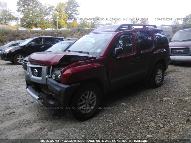 5N1AN0NU9EN806393 - 2014 NISSAN XTERRA X/S/PRO-4X RED photo 2