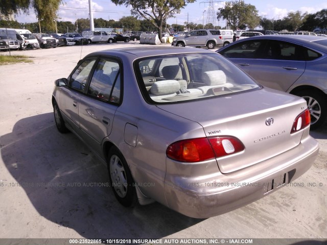 2T1BR12E2XC132609 - 1999 TOYOTA COROLLA VE/CE/LE GOLD photo 3