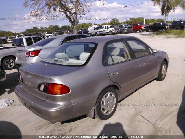 2T1BR12E2XC132609 - 1999 TOYOTA COROLLA VE/CE/LE GOLD photo 4