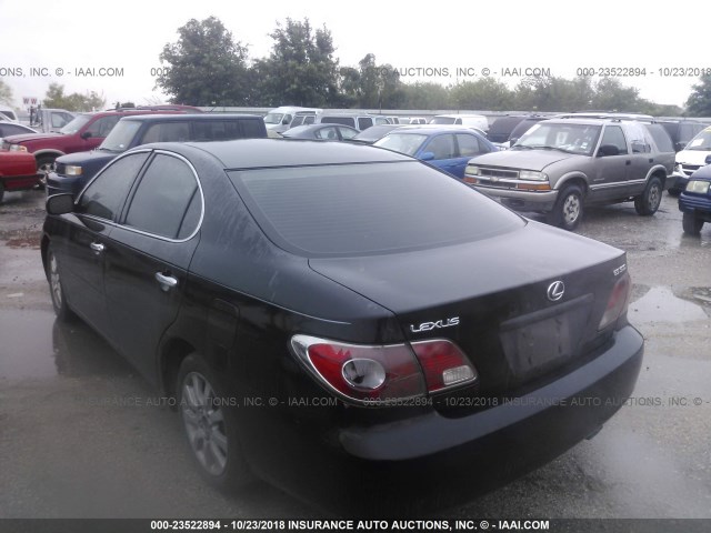 JTHBF30G725033376 - 2002 LEXUS ES 300 BLACK photo 3