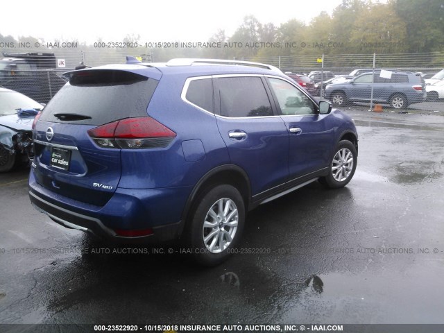 5N1AT2MV8JC708988 - 2018 NISSAN ROGUE SV/SL BLUE photo 4