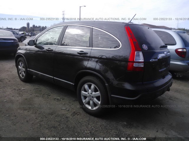 5J6RE487X8L029916 - 2008 HONDA CR-V EXL BLACK photo 3