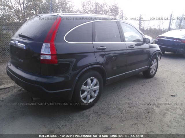 5J6RE487X8L029916 - 2008 HONDA CR-V EXL BLACK photo 4