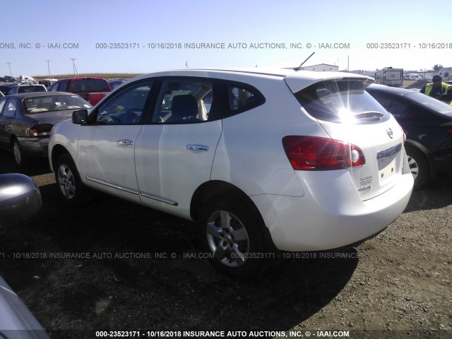 JN8AS5MV5DW115427 - 2013 NISSAN ROGUE S/SV WHITE photo 3