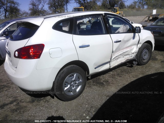 JN8AS5MV5DW115427 - 2013 NISSAN ROGUE S/SV WHITE photo 4