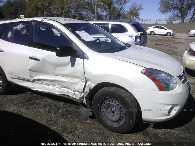 JN8AS5MV5DW115427 - 2013 NISSAN ROGUE S/SV WHITE photo 6