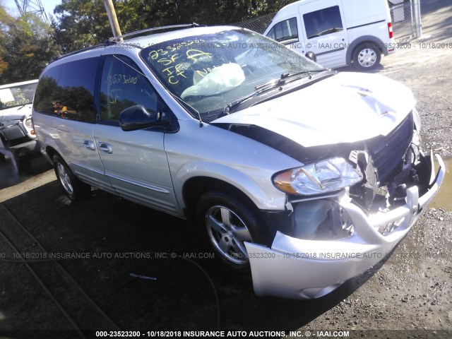 2D4GP44L55R198578 - 2005 DODGE GRAND CARAVAN SXT SILVER photo 1