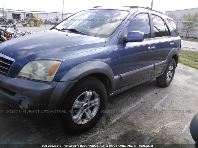 KNDJD733755496108 - 2005 KIA SORENTO EX/LX BLUE photo 2