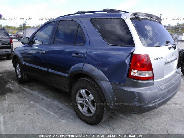 KNDJD733755496108 - 2005 KIA SORENTO EX/LX BLUE photo 3