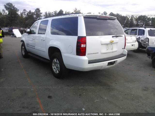 1GNSKJE77CR226803 - 2012 CHEVROLET SUBURBAN K1500 LT WHITE photo 3