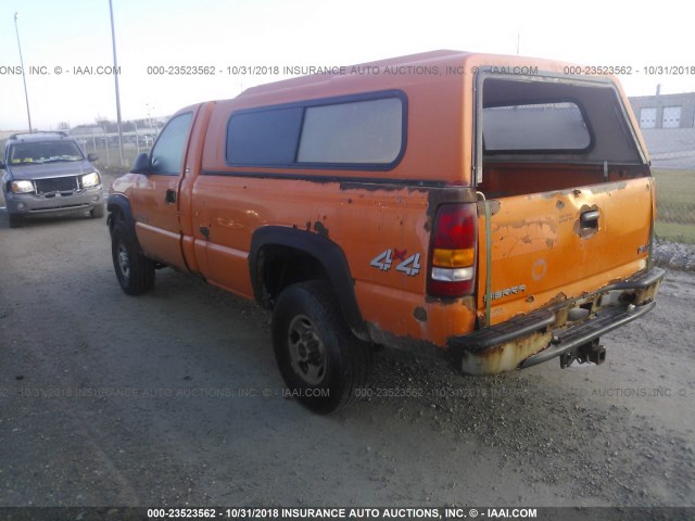 1GTHK24U41Z281495 - 2001 GMC SIERRA K2500 HEAVY DUTY ORANGE photo 3