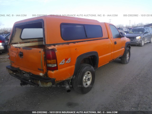 1GTHK24U41Z281495 - 2001 GMC SIERRA K2500 HEAVY DUTY ORANGE photo 4