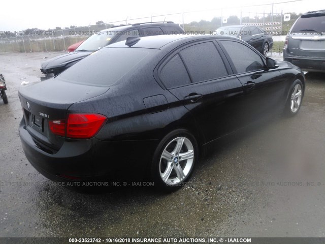 WBA3C1C55EK110665 - 2014 BMW 328 I SULEV BLACK photo 4