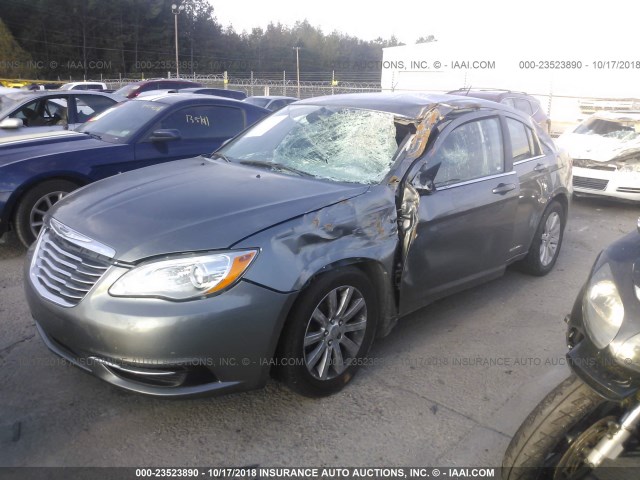 1C3CCBBGXDN623651 - 2013 CHRYSLER 200 TOURING GRAY photo 2