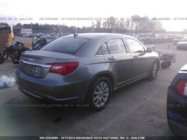 1C3CCBBGXDN623651 - 2013 CHRYSLER 200 TOURING GRAY photo 4