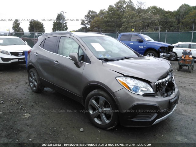 KL4CJASB1EB770356 - 2014 BUICK ENCORE BROWN photo 1