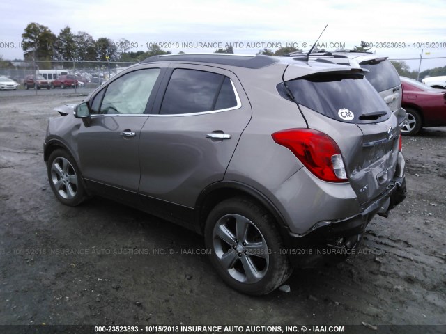 KL4CJASB1EB770356 - 2014 BUICK ENCORE BROWN photo 3