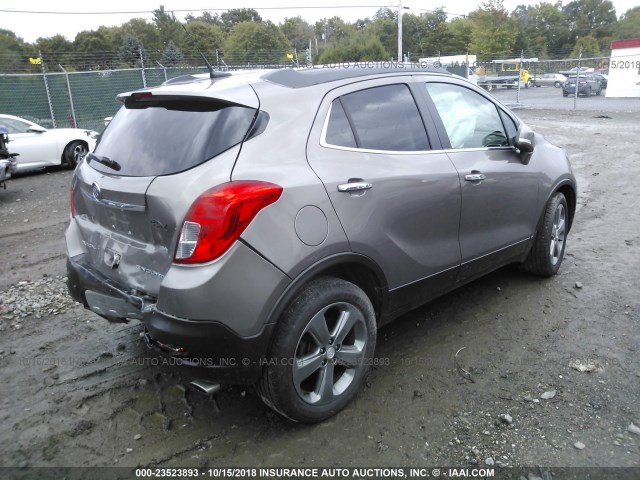 KL4CJASB1EB770356 - 2014 BUICK ENCORE BROWN photo 4