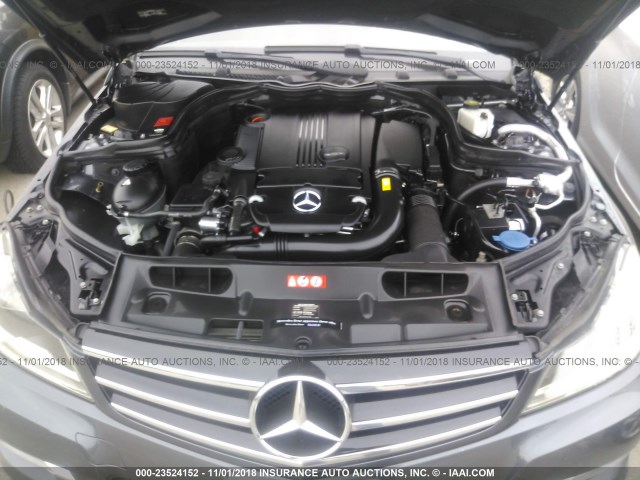 WDDGF4HB5ER316951 - 2014 MERCEDES-BENZ C 250 GRAY photo 10