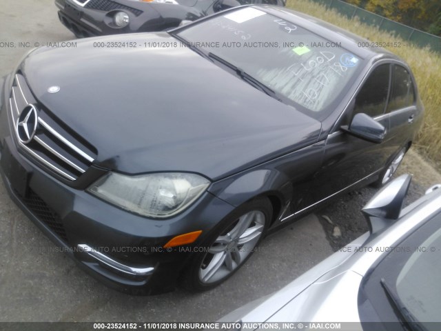 WDDGF4HB5ER316951 - 2014 MERCEDES-BENZ C 250 GRAY photo 2