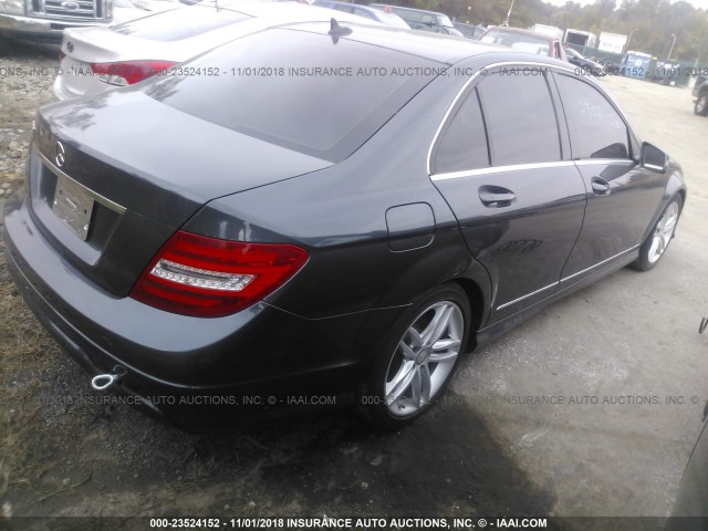 WDDGF4HB5ER316951 - 2014 MERCEDES-BENZ C 250 GRAY photo 4