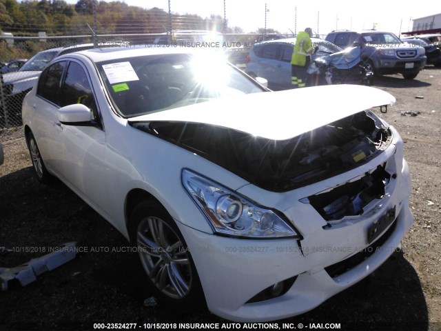 JN1CV6AR8DM358298 - 2013 INFINITI G37 WHITE photo 1