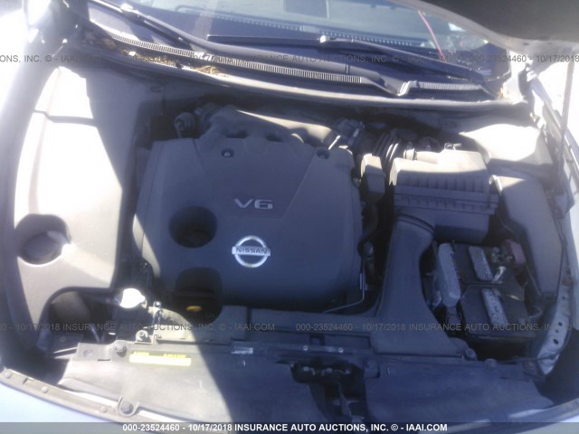 1N4AA5AP8CC841079 - 2012 NISSAN MAXIMA S/SV SILVER photo 10