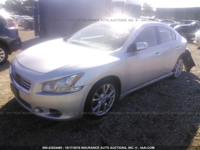 1N4AA5AP8CC841079 - 2012 NISSAN MAXIMA S/SV SILVER photo 2