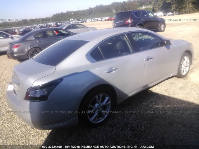 1N4AA5AP8CC841079 - 2012 NISSAN MAXIMA S/SV SILVER photo 4