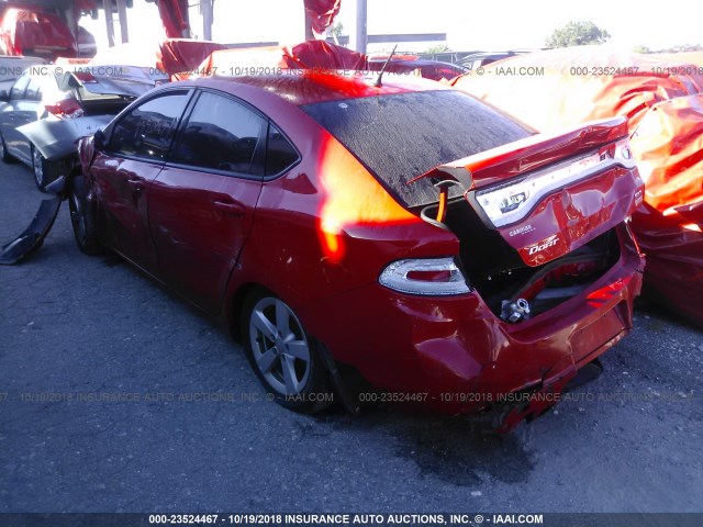 1C3CDFBA5GD720539 - 2016 DODGE DART SXT RED photo 3