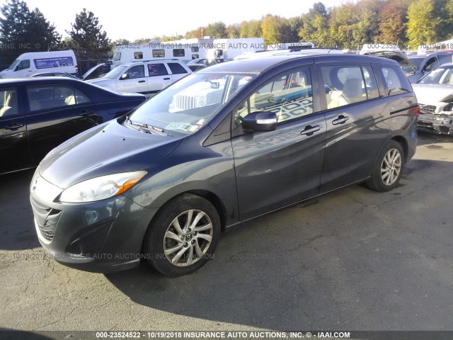 JM1CW2BL0D0145804 - 2013 MAZDA 5 SILVER photo 2