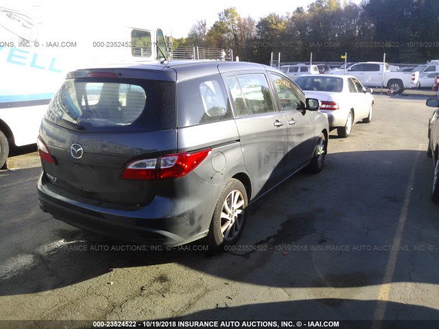 JM1CW2BL0D0145804 - 2013 MAZDA 5 SILVER photo 4