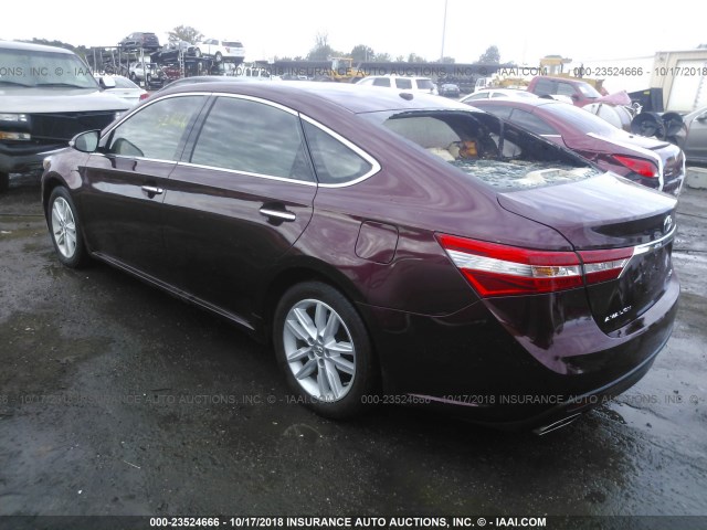 4T1BK1EB7EU114432 - 2014 TOYOTA AVALON PREMIUM/TOURING/LIMITED MAROON photo 3