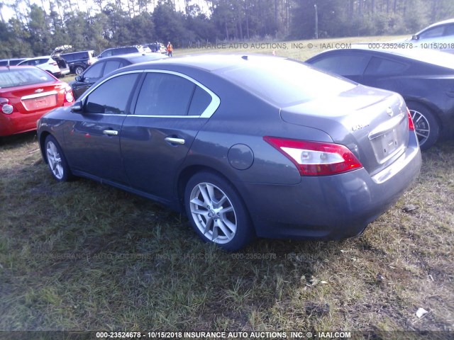 1N4AA51E09C805636 - 2009 NISSAN MAXIMA S/SV GRAY photo 3