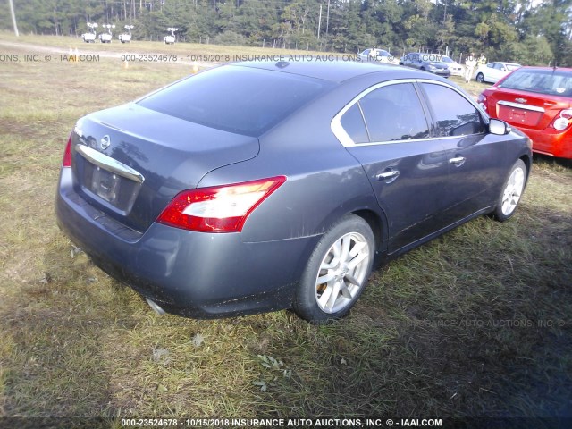 1N4AA51E09C805636 - 2009 NISSAN MAXIMA S/SV GRAY photo 4