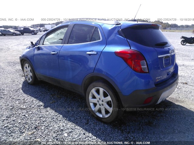 KL4CJCSB2FB183158 - 2015 BUICK ENCORE BLUE photo 3