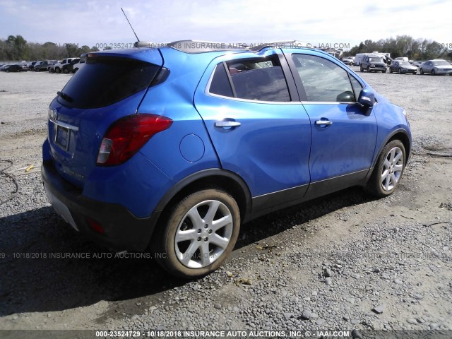 KL4CJCSB2FB183158 - 2015 BUICK ENCORE BLUE photo 4