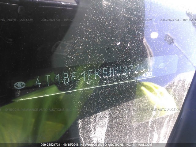 4T1BF1FK5HU372617 - 2017 TOYOTA CAMRY LE/XLE/SE/XSE 灰色 照片 9