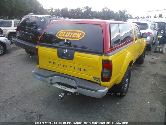 1N6ED26Y12C350934 - 2002 NISSAN FRONTIER KING CAB XE/KING CAB SE YELLOW photo 4