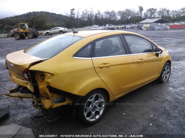 3FADP4CJ4BM116171 - 2011 FORD FIESTA SEL YELLOW photo 4