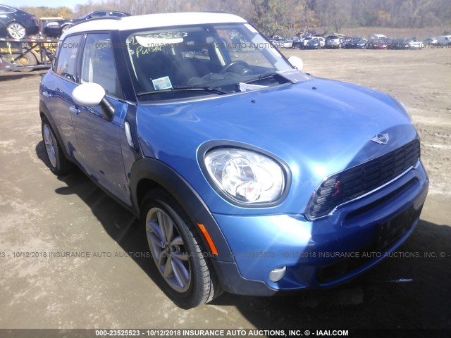 WMWZC5C51BWM10743 - 2011 MINI COOPER S COUNTRYMAN BLUE photo 1