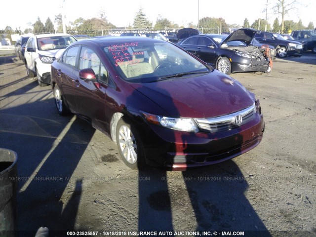 19XFB2F92CE026942 - 2012 HONDA CIVIC EXL PURPLE photo 1